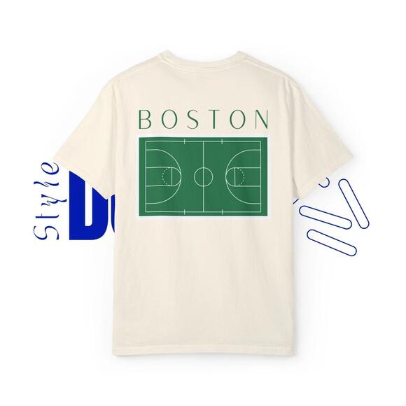 Other - Boston Mass Green Basketball Court Fan  Style Celtic Tatum T-Shirt Tee